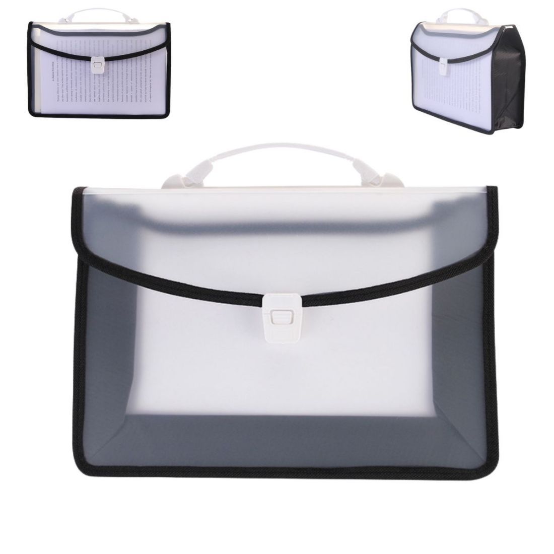 Custom Clear A4 Expanding File Folder with Handle