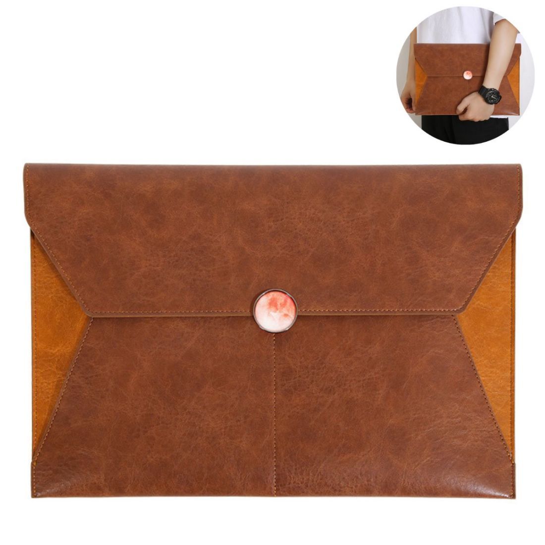 Custom A4 Leather Document Envelope Folder