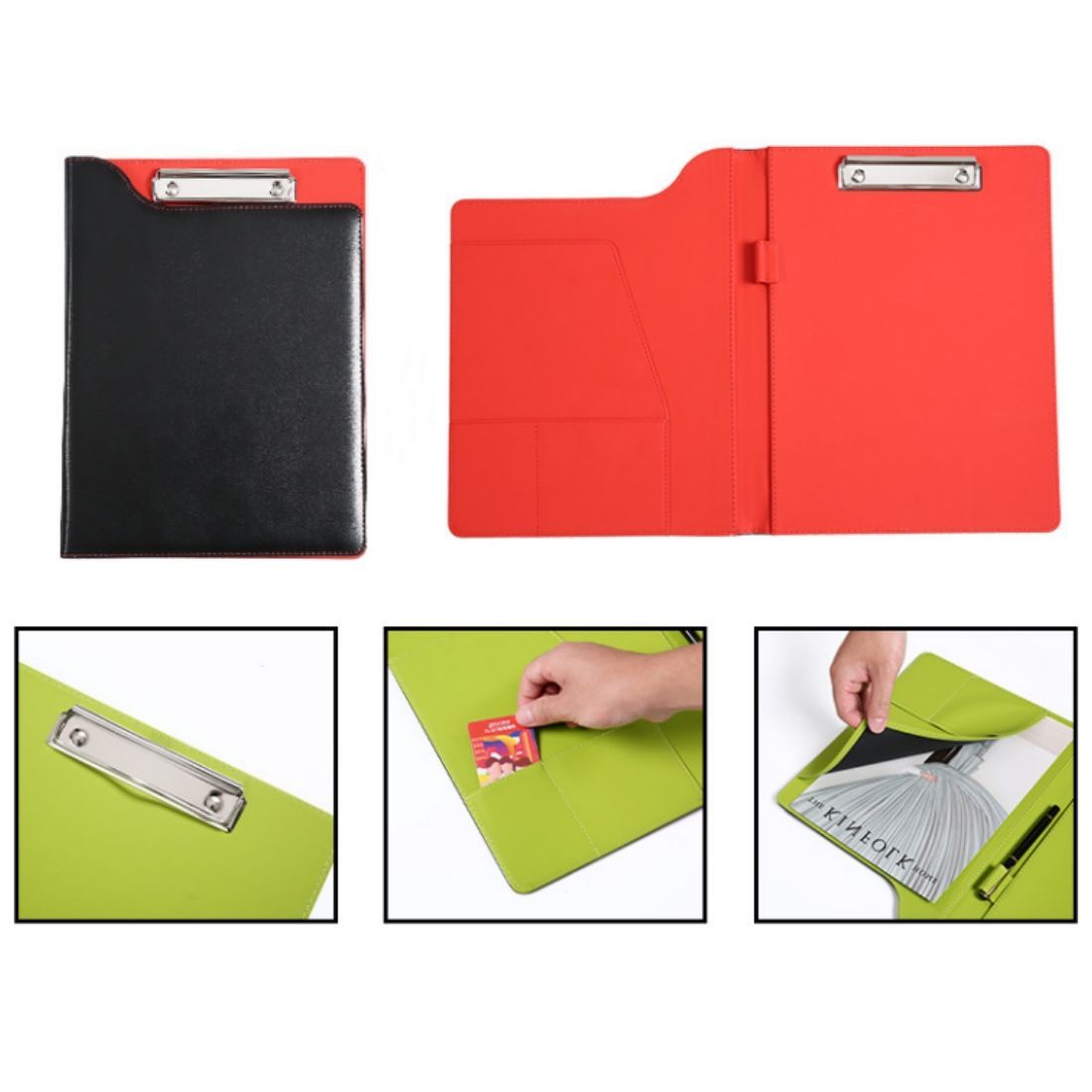 Custom A4 Leather Padfolio Clipboard