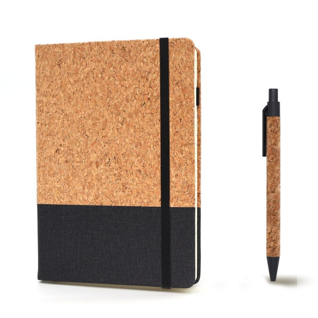 Custom A5 Cork Wood Cover Notebook with Cork Pen