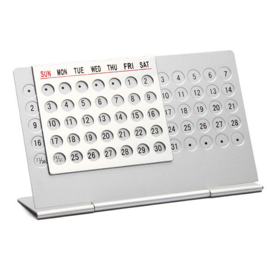 Custom Folding Aluminum Perpetual Desk Calendar