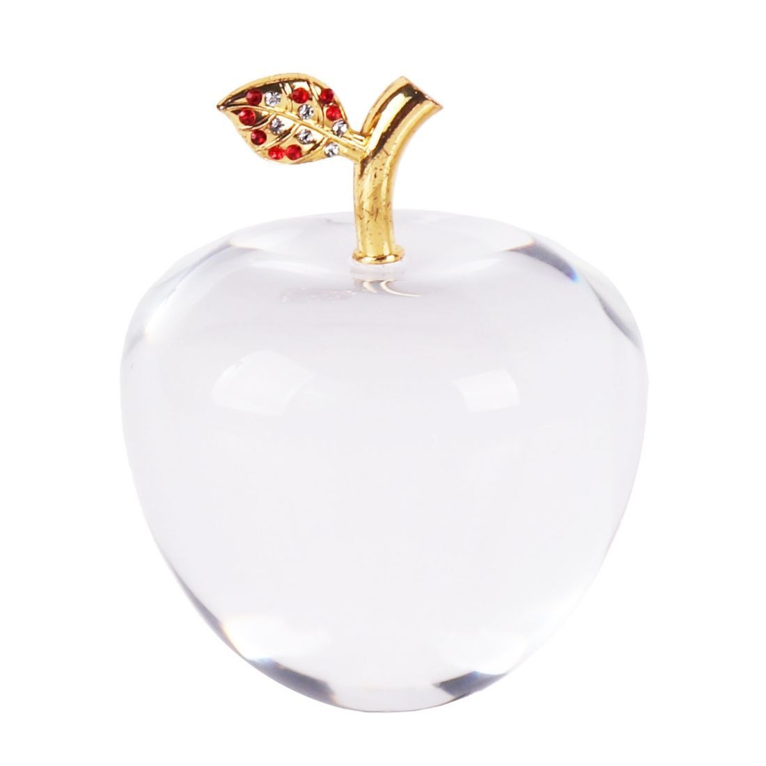 Custom Optical Crystal Apple Paperweight