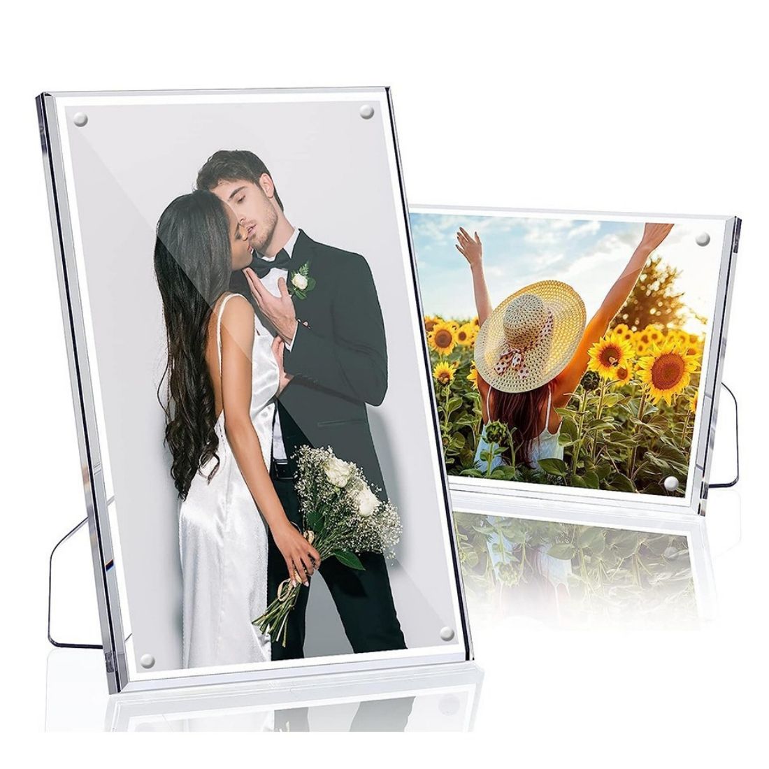 Custom Magnetic Acrylic Photo Frame with Stand