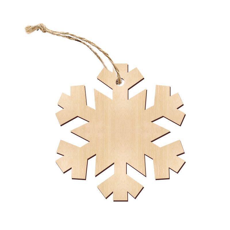 Custom Wooden Snowflake Ornament