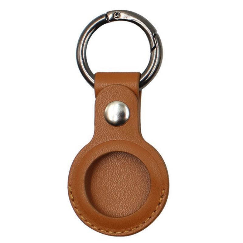Custom Leather AirTag Case with Keyring