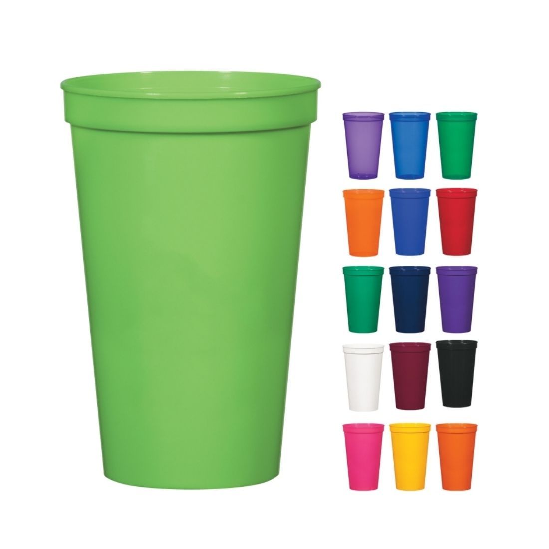 Custom 22 oz. Plastic Stadium Cups