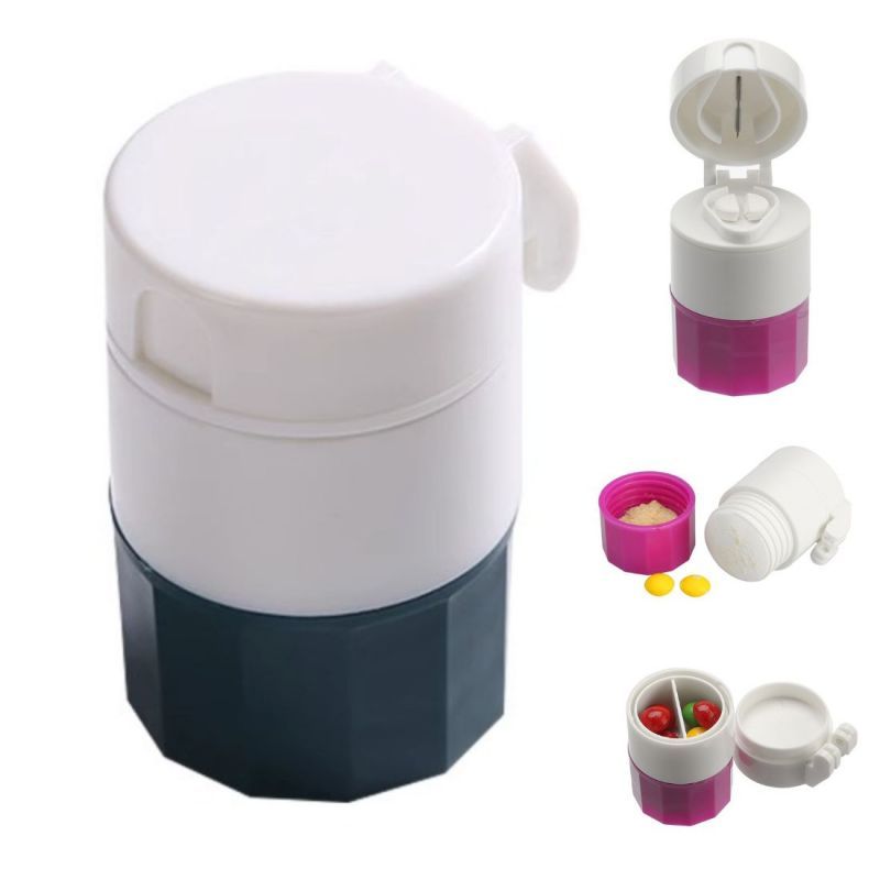 4-Layer Pill Box w/ Cutter, Grinder & Splitter Case
