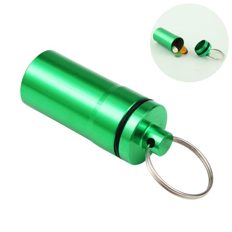 Custom Aluminum Alloy Pill Box Keychain