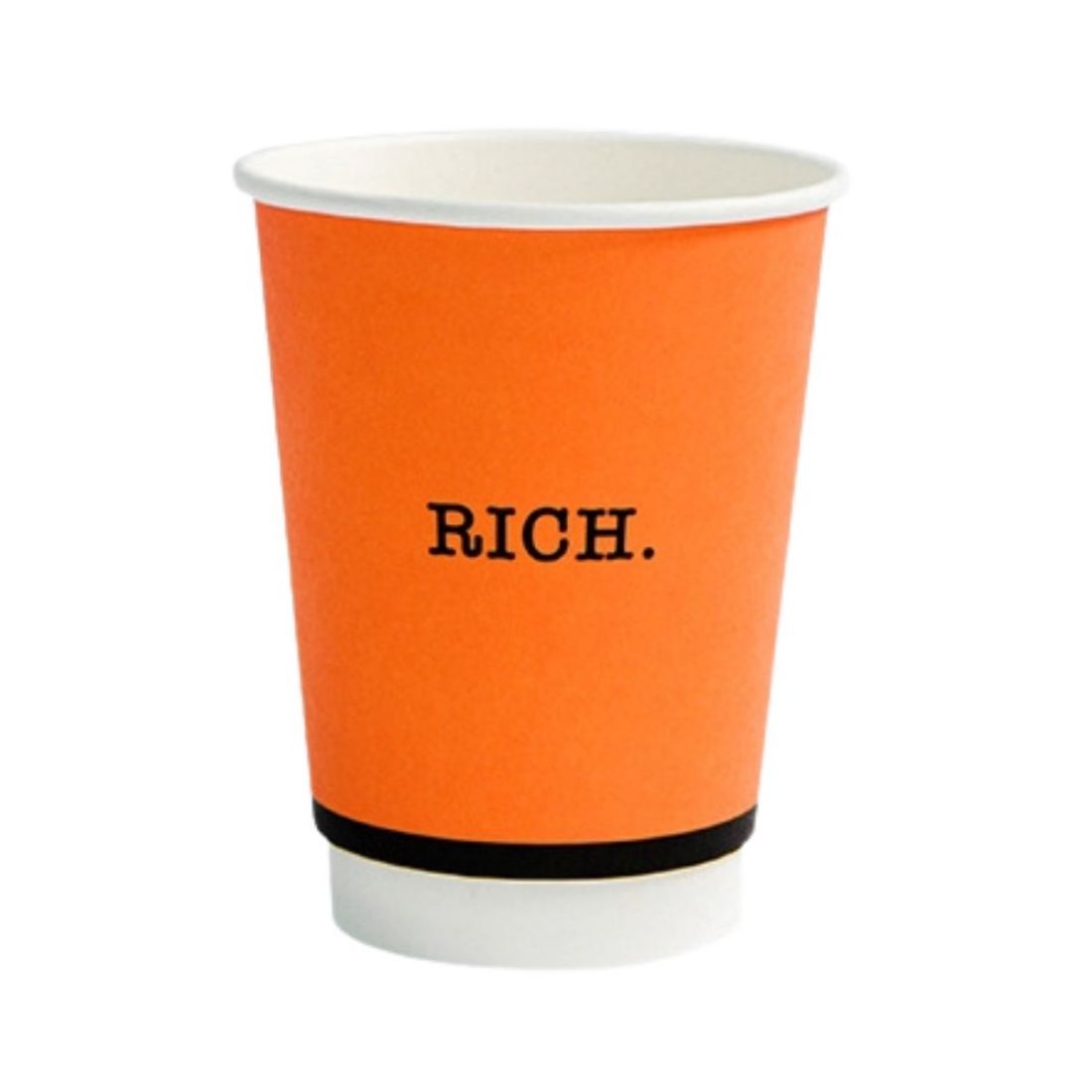 Custom 12 oz Disposable White Paper Hot Cups - 500/Case