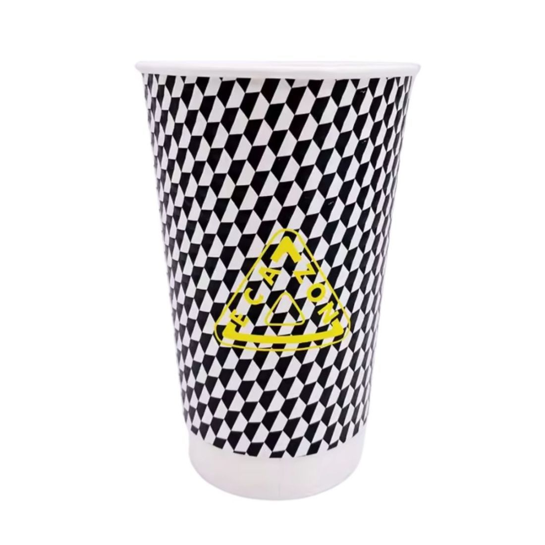 Custom 16 oz Disposable White Paper Hot Cups - 500/Case