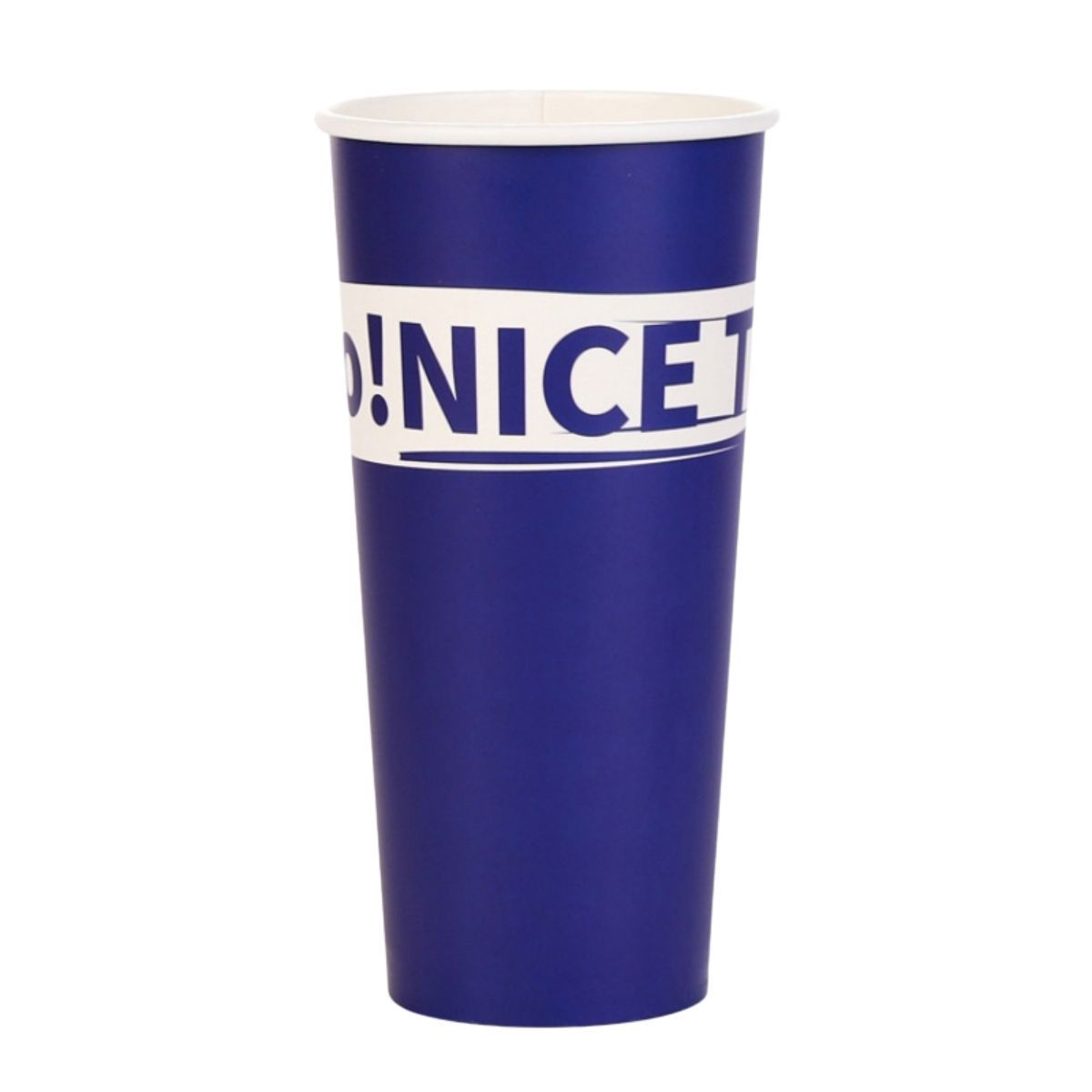 Custom 22 oz White Paper Cold Cups - 1000/Case