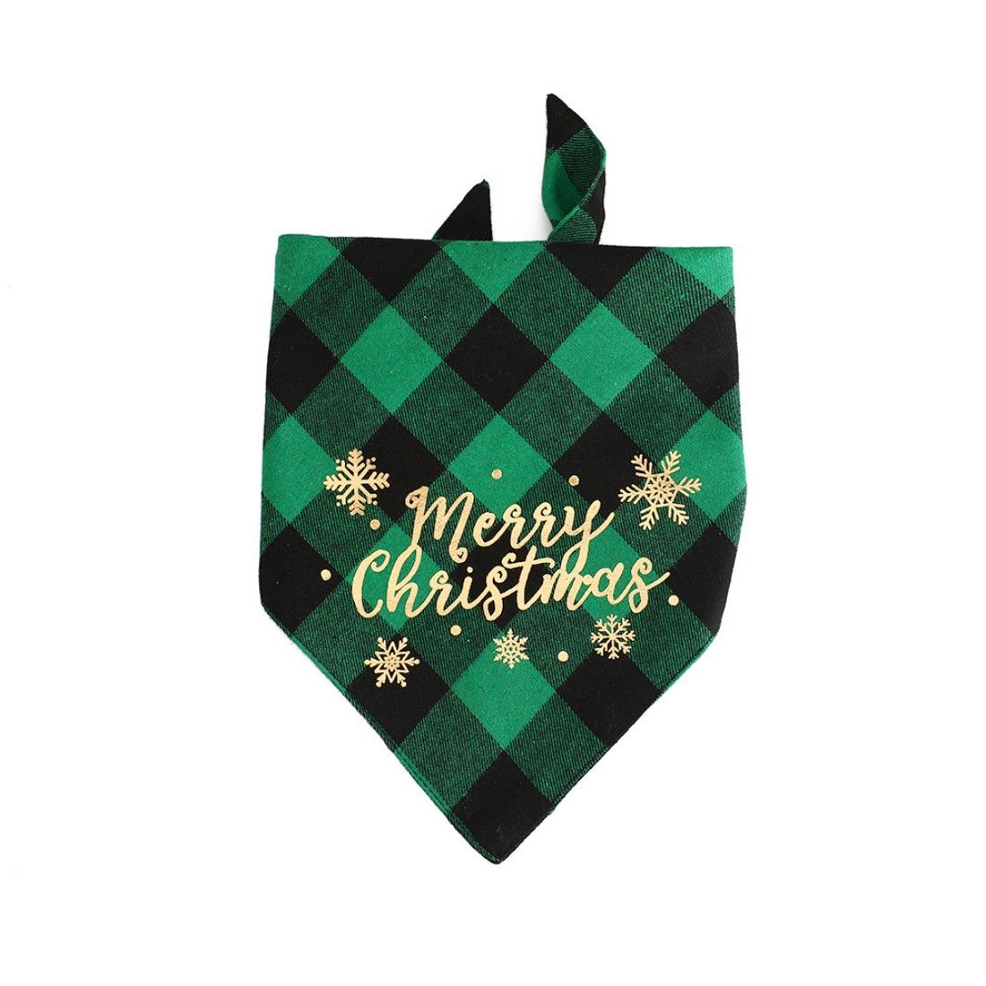 Buffalo Plaid Dog Bandana Pet Triangle Scarf