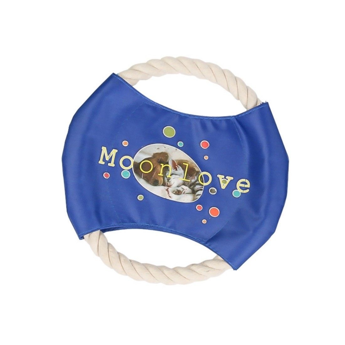 Custom Dog Rope Chew Toy with Flying Disc Design