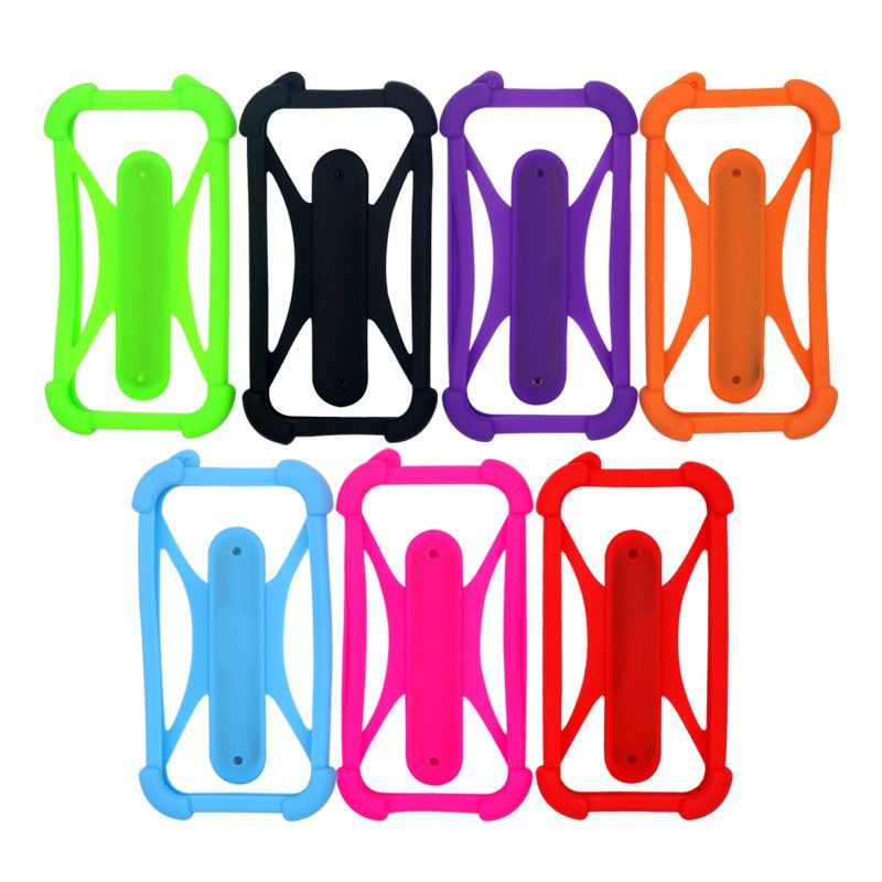 Soft Silicone Universal Phone Bumper Frame Case w/ Holder