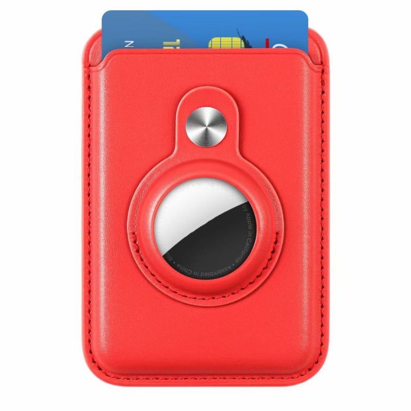 Custom PU Leather Phone Wallet with AirTag Holder