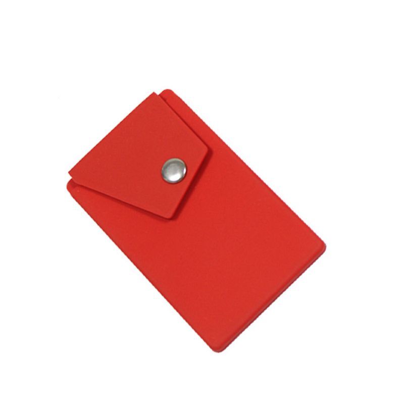 Silicone Phone Wallet with Snap Closure and Stand