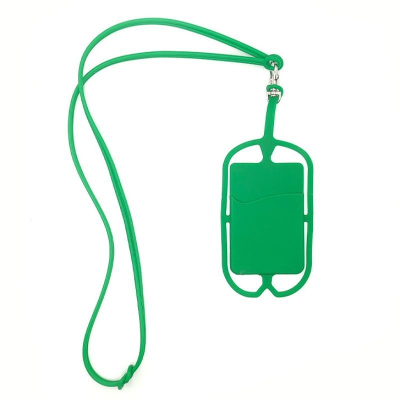 Custom Silicone Phone Wallet with Lanyard