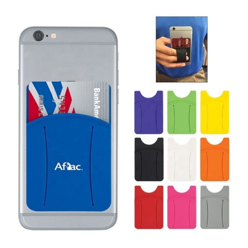 Custom Silicone Phone Wallet with Finger Strap