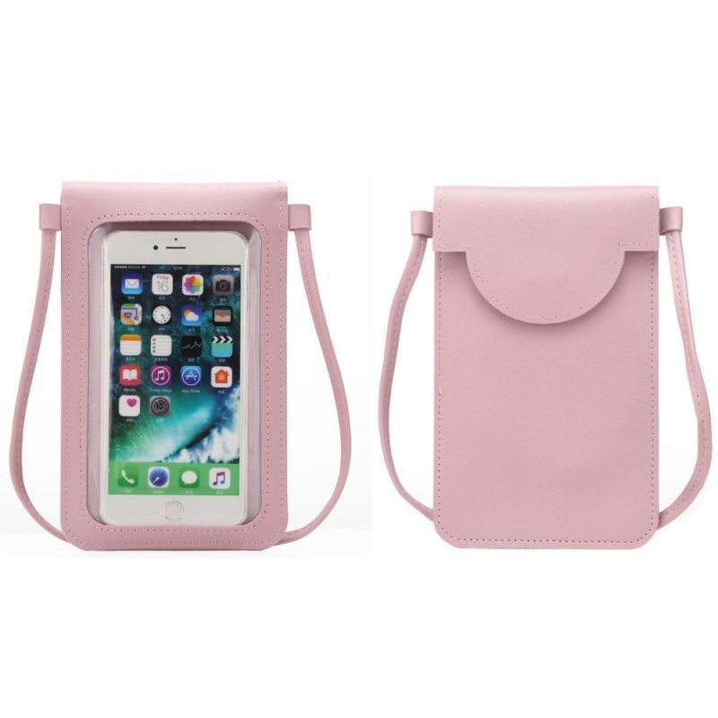 Touchscreen Crossbody Phone Bag with Clear Window