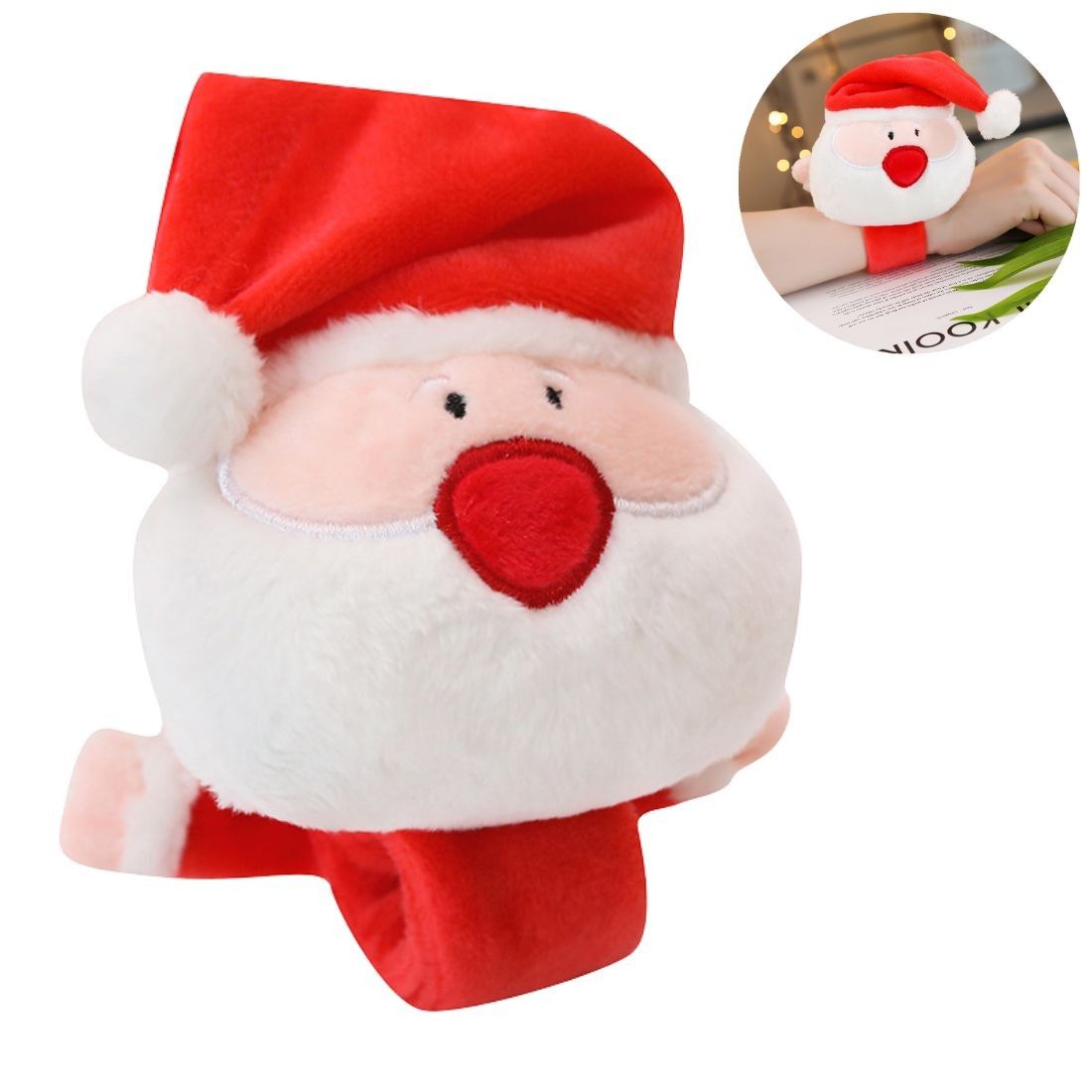 Christmas Kids Slap Bracelet Plush Wristband