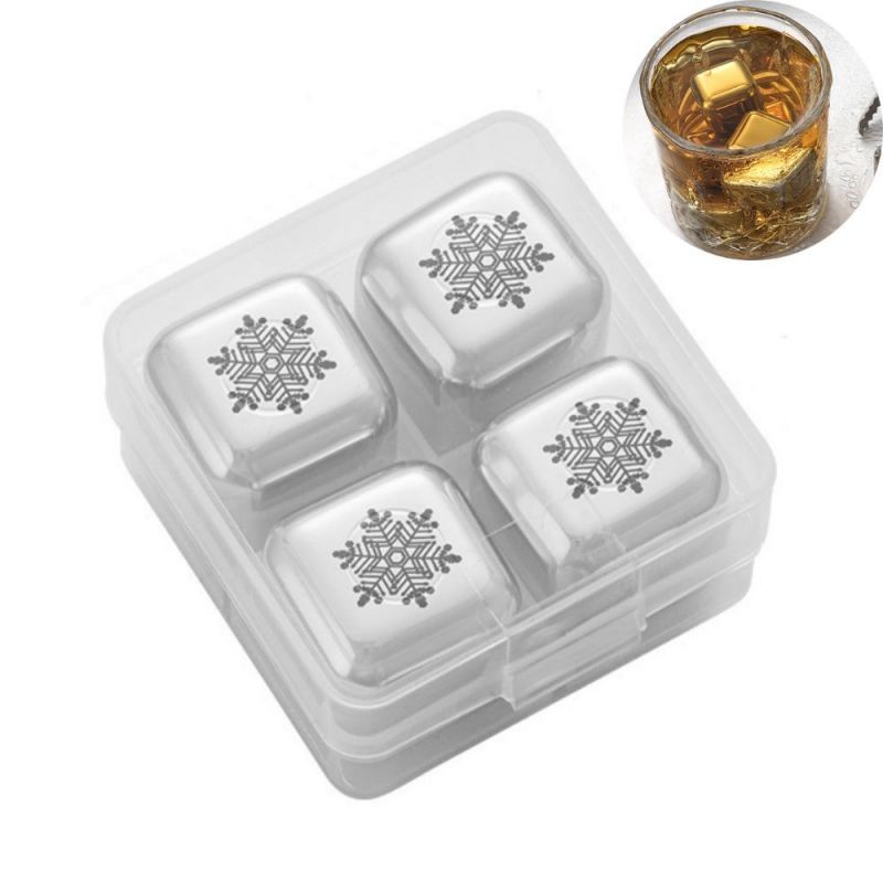 Custom Stainless Steel Whiskey Stones with Case