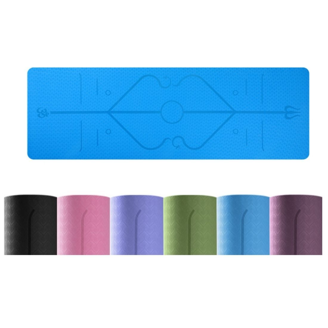 Custom Textured Non-Slip Alignment Yoga Mat