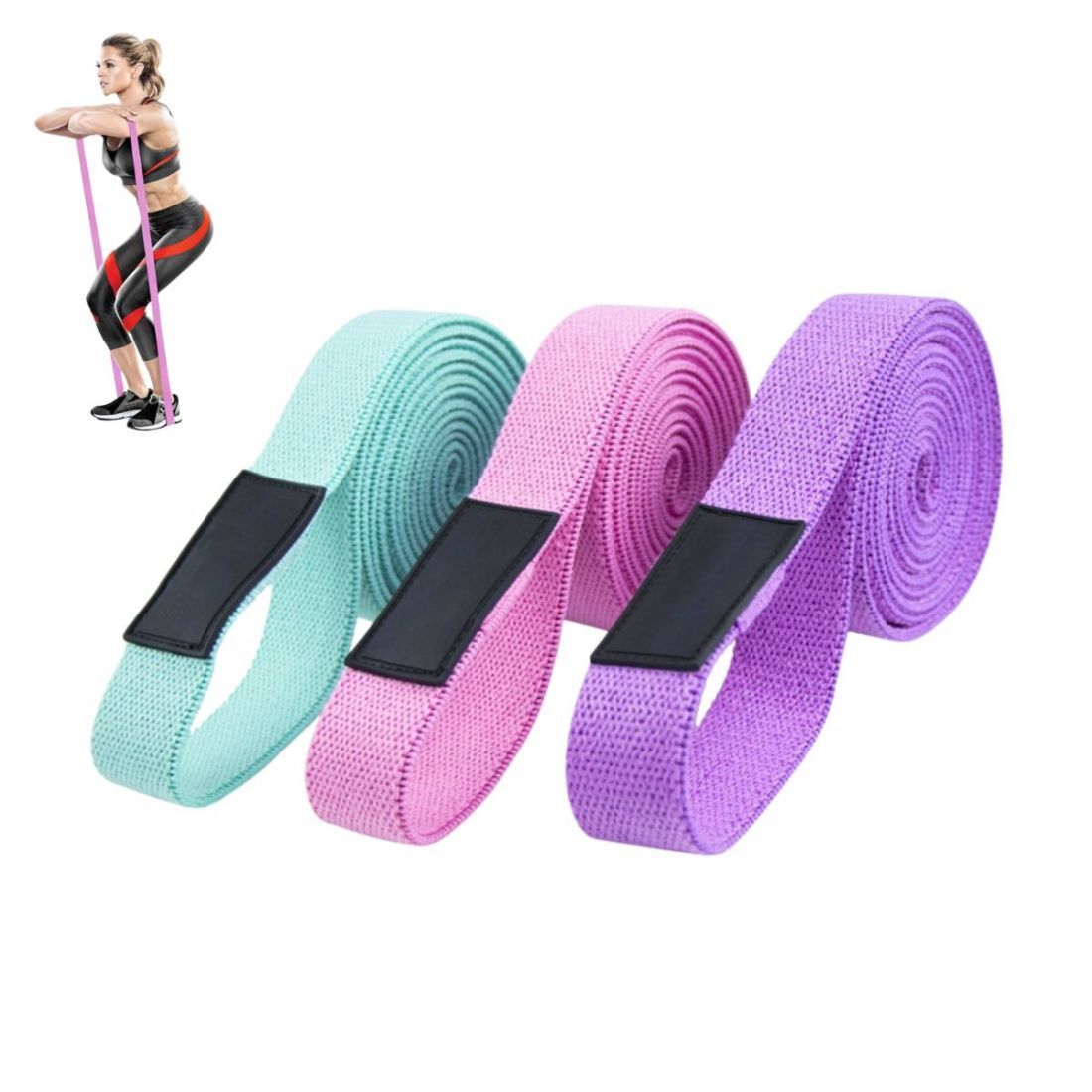Custom Long Resistance Bands Set – 3 Pack