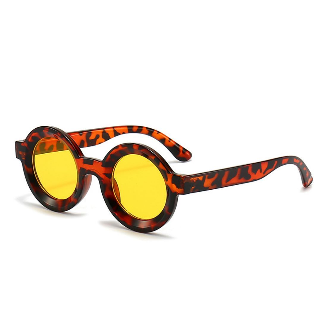 Custom Round Punk Sunglasses with Thick Frame