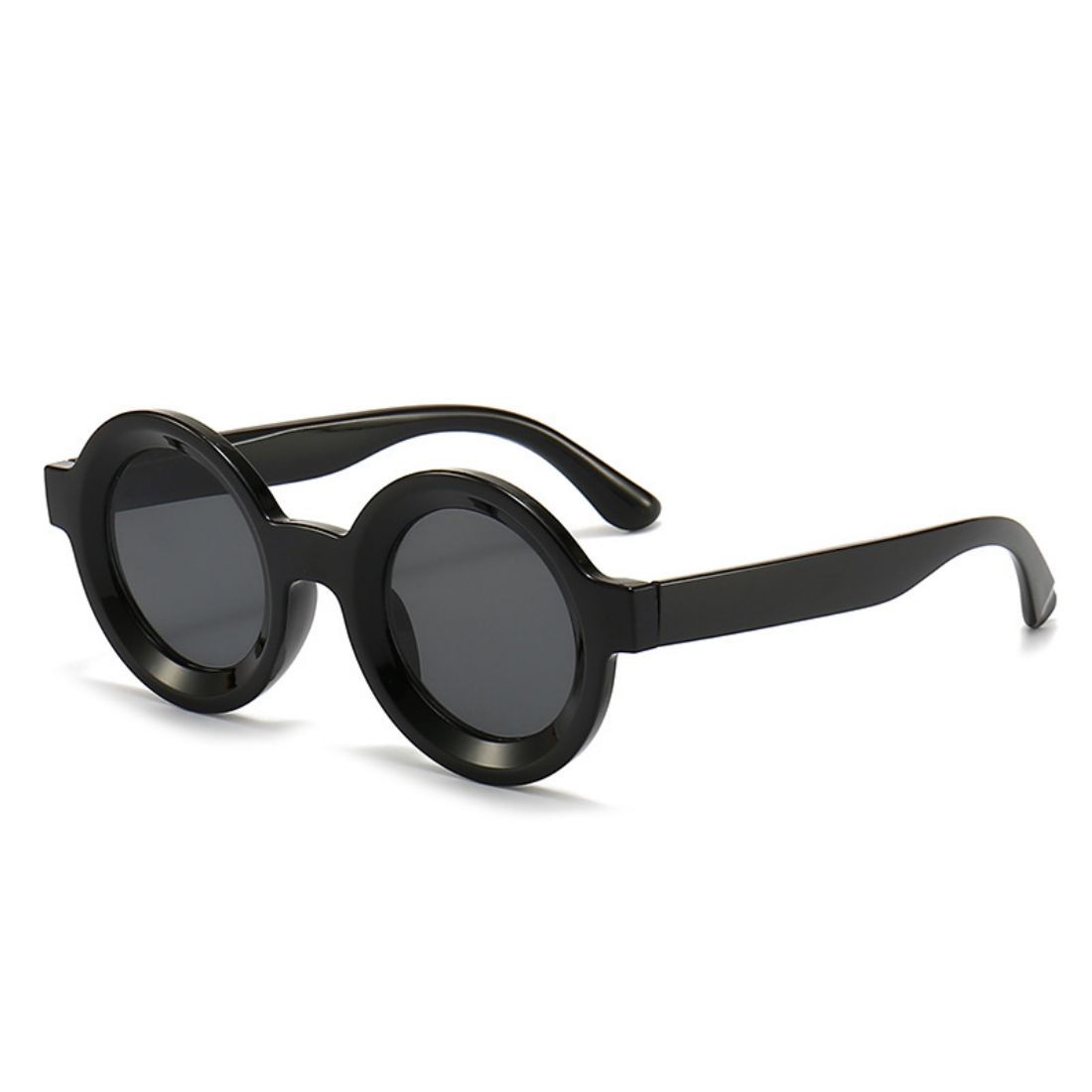 Custom Punk Round Sunglasses with Thick Frame