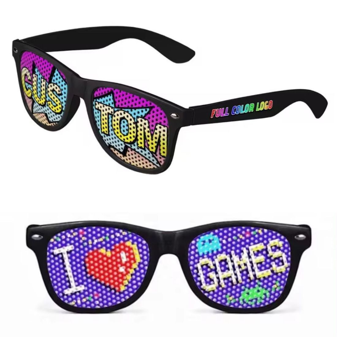 Custom Full Color Pinhole Sunglasses