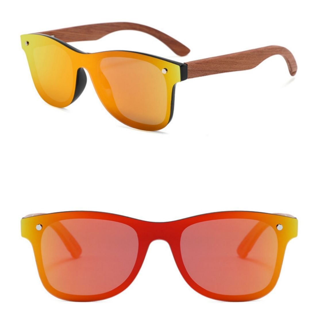 Custom Unisex Wood Arms Polarized Sunglasses