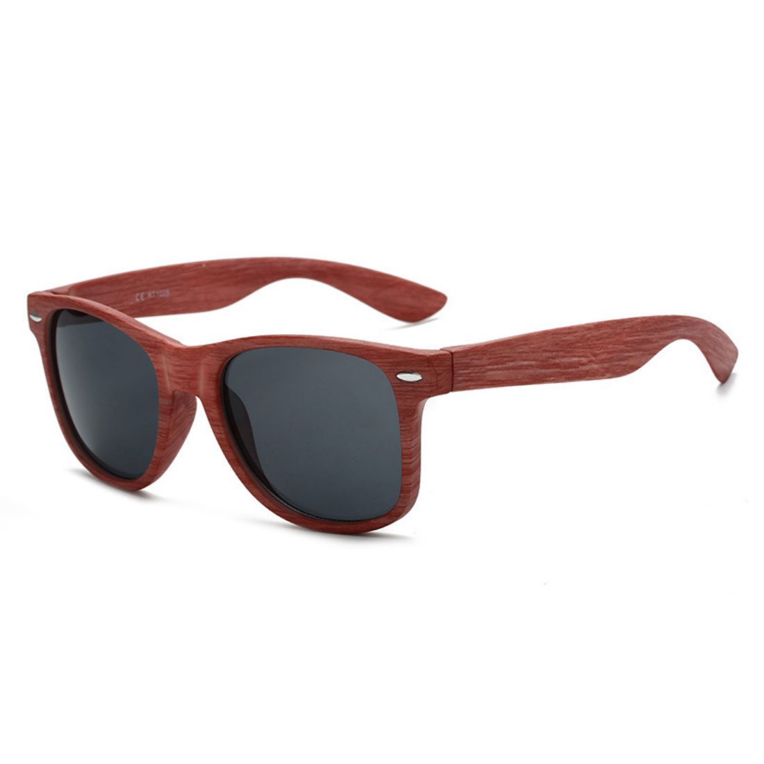Custom Plastic Sunglasses with Wood Grain Finish