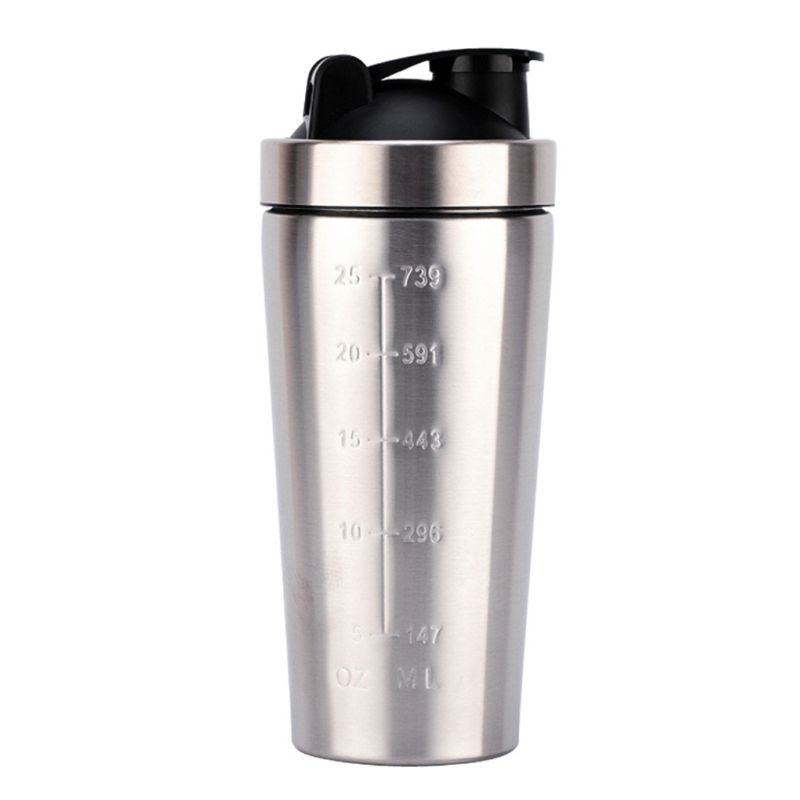 25 oz Stainless Steel Shaker Bottle w/ Mixer Ball