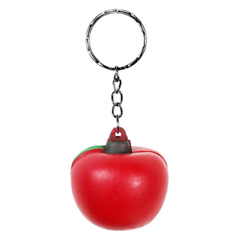 Apple Shaped Custom Keychain Stress Ball