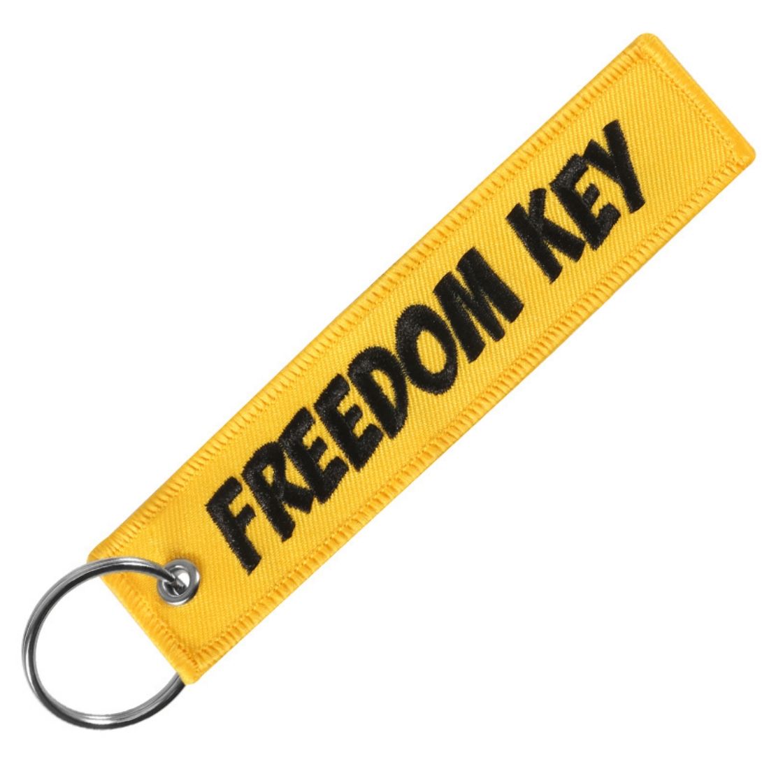 Custom Embroidered Jet Tag Keychain