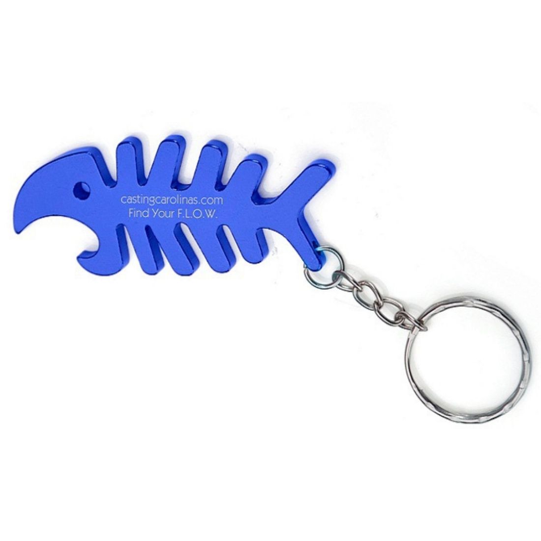 Fish Bone Shape Custom Bottle Opener Keychain