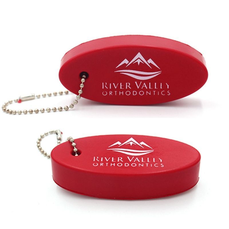 Custom Oval PU Foam Floating Keychain