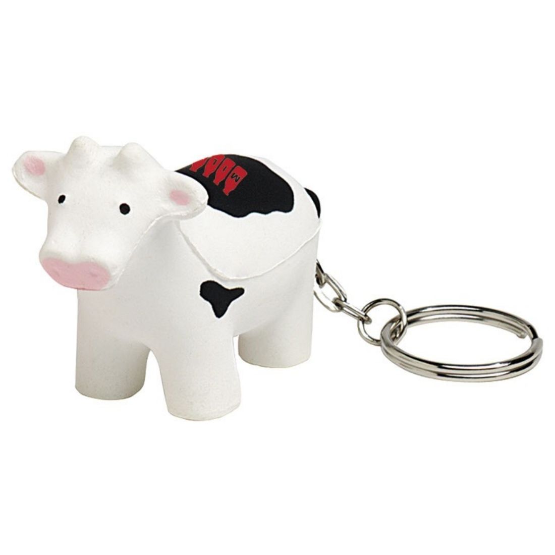 Custom Stress Relief Dairy Cow Keychain