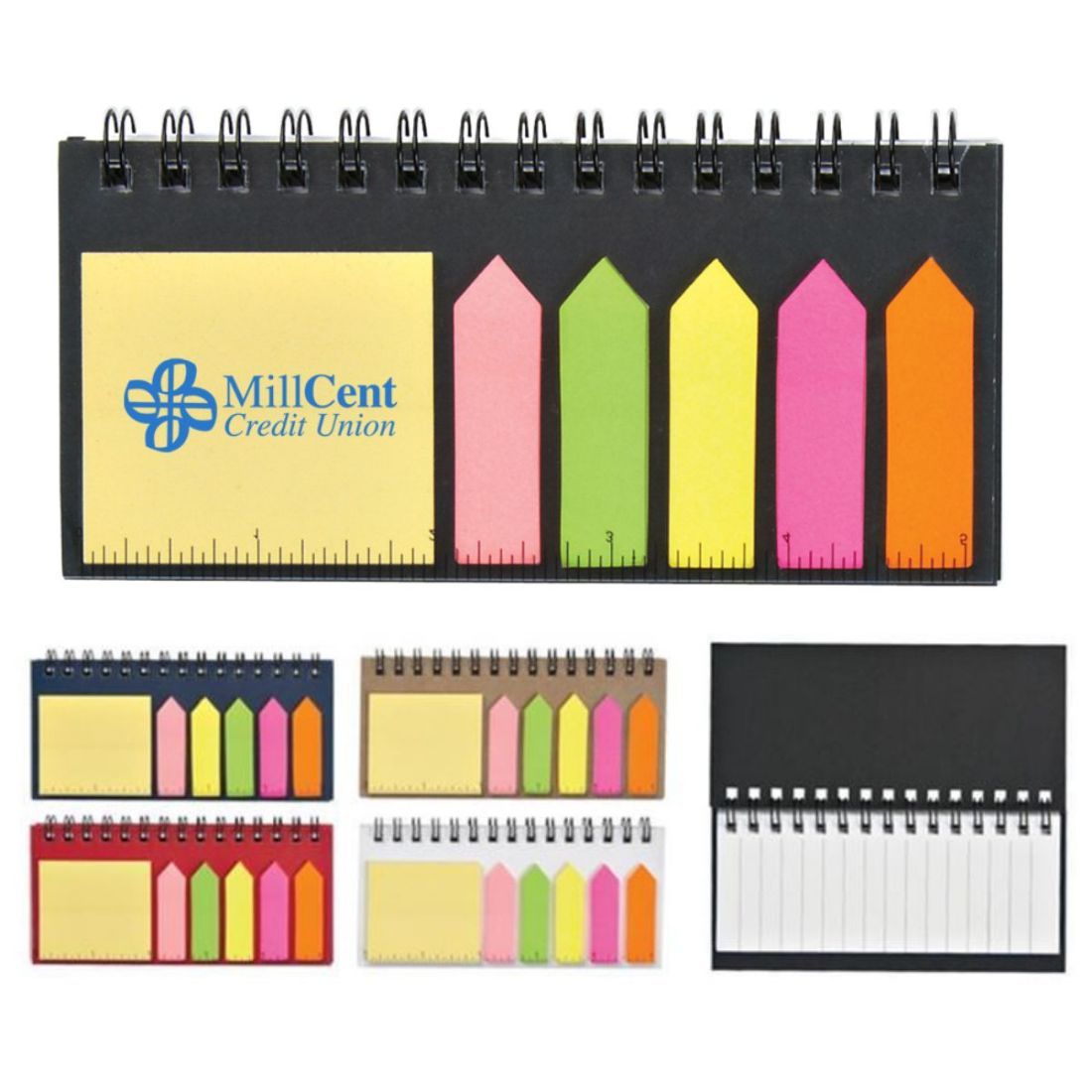 Custom Jotter Pad with Sticky Notes, Flags, and Ruler
