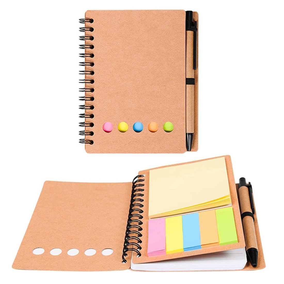 Spiral Jotter with Sticky Notes, Flags and Pen Set