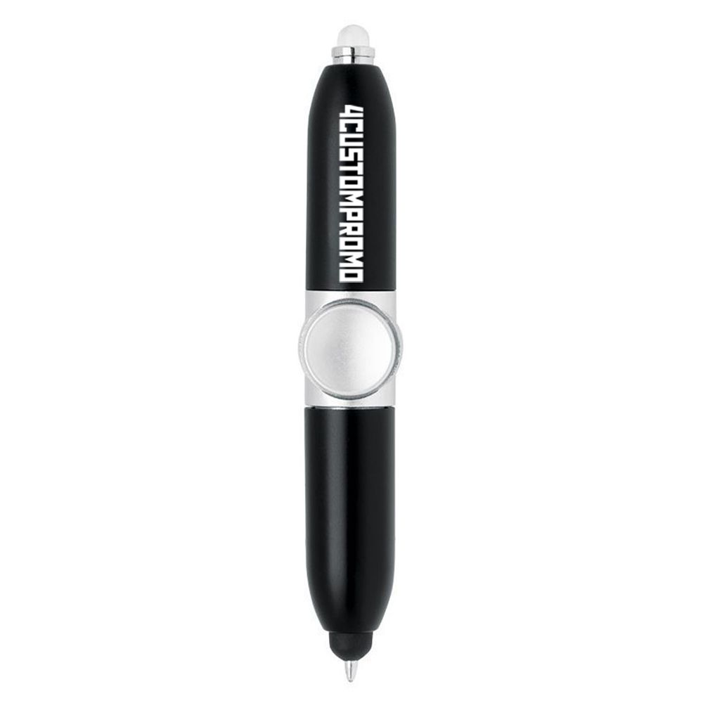 Promo Fidget Spinner Stylus Pen w/ Led Light