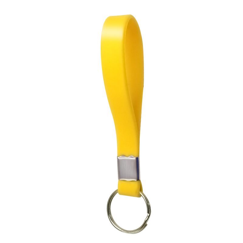 Custom Debossed Silicone Wristband Keychain