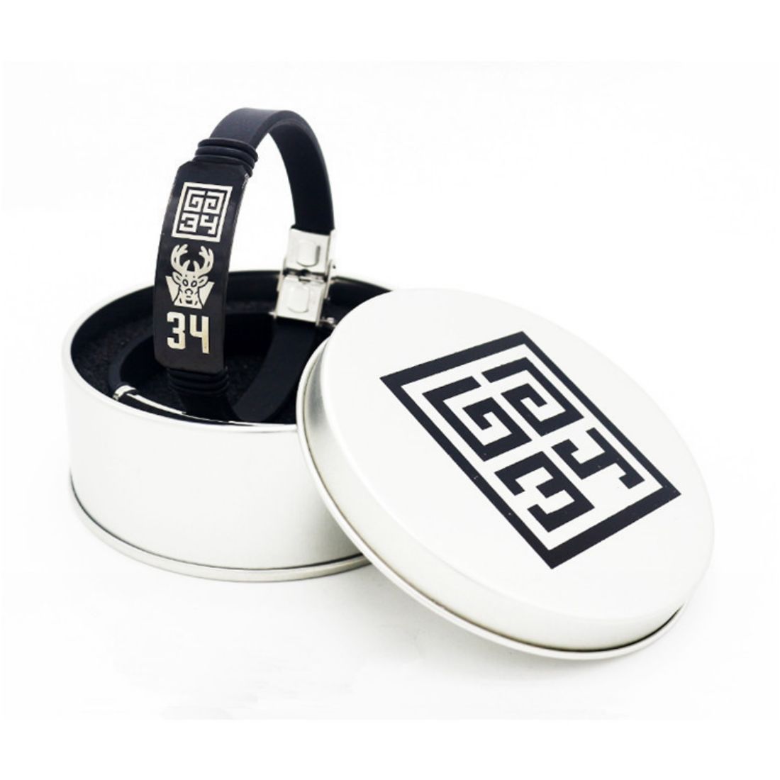 Silicone Stainless Steel Wristband with Case
