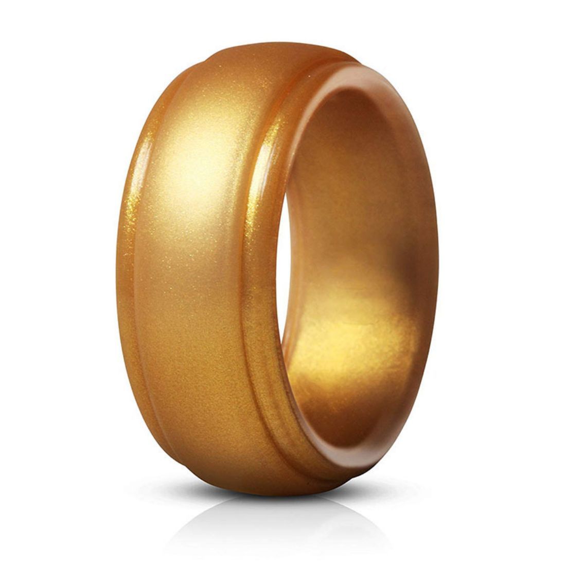 Custom Step Edge Wide Silicone Ring