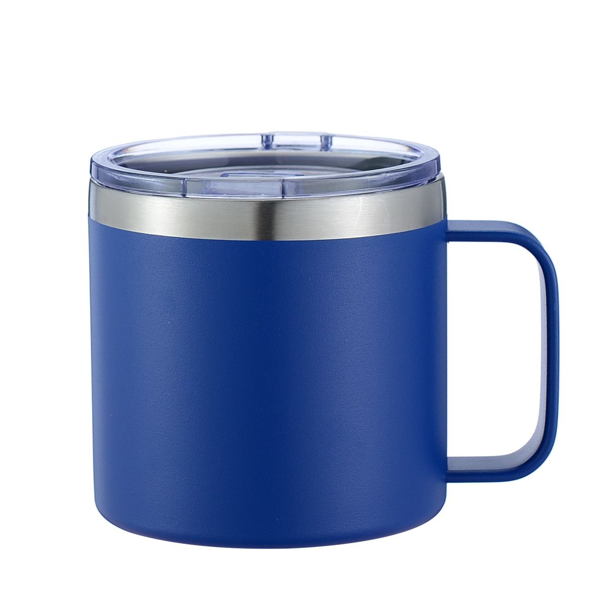14 oz Stainless Steel Double-Wall Camping Mug w/ Lid