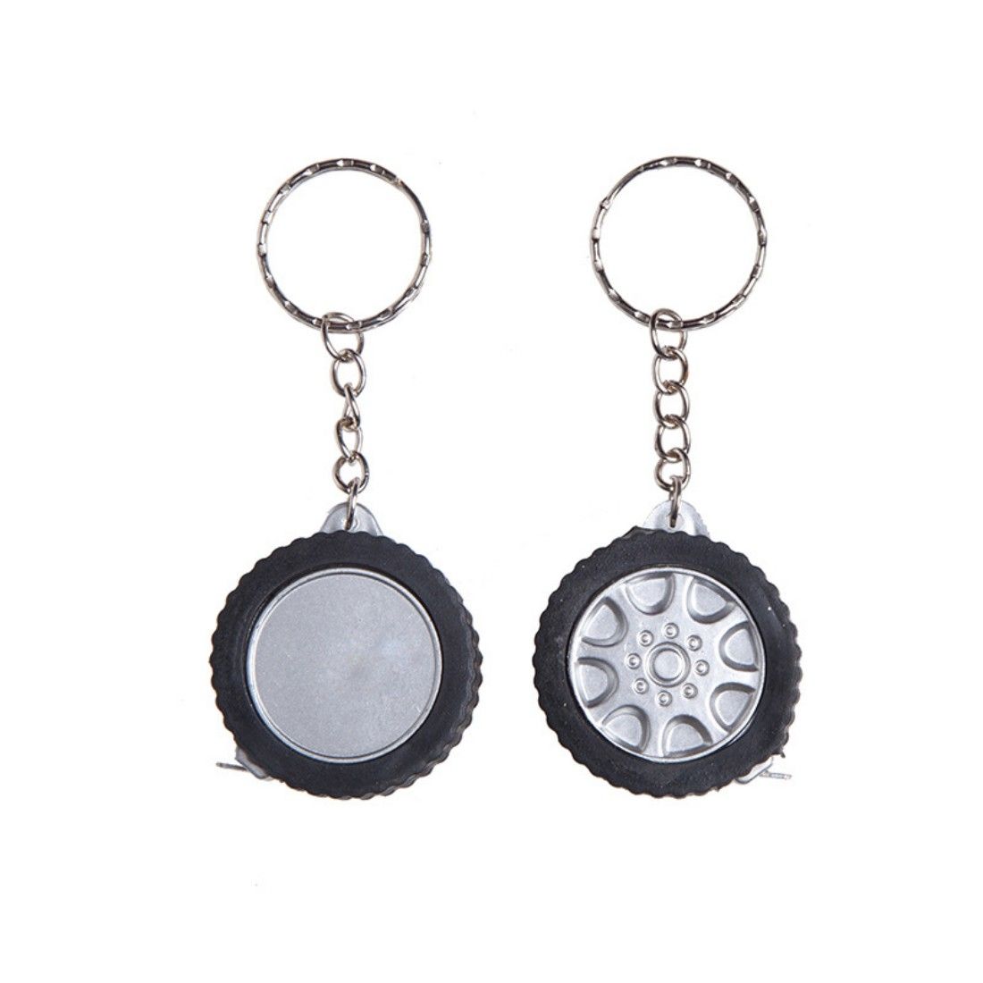 Custom Tire-Shaped Steel Tape Measure Keychain