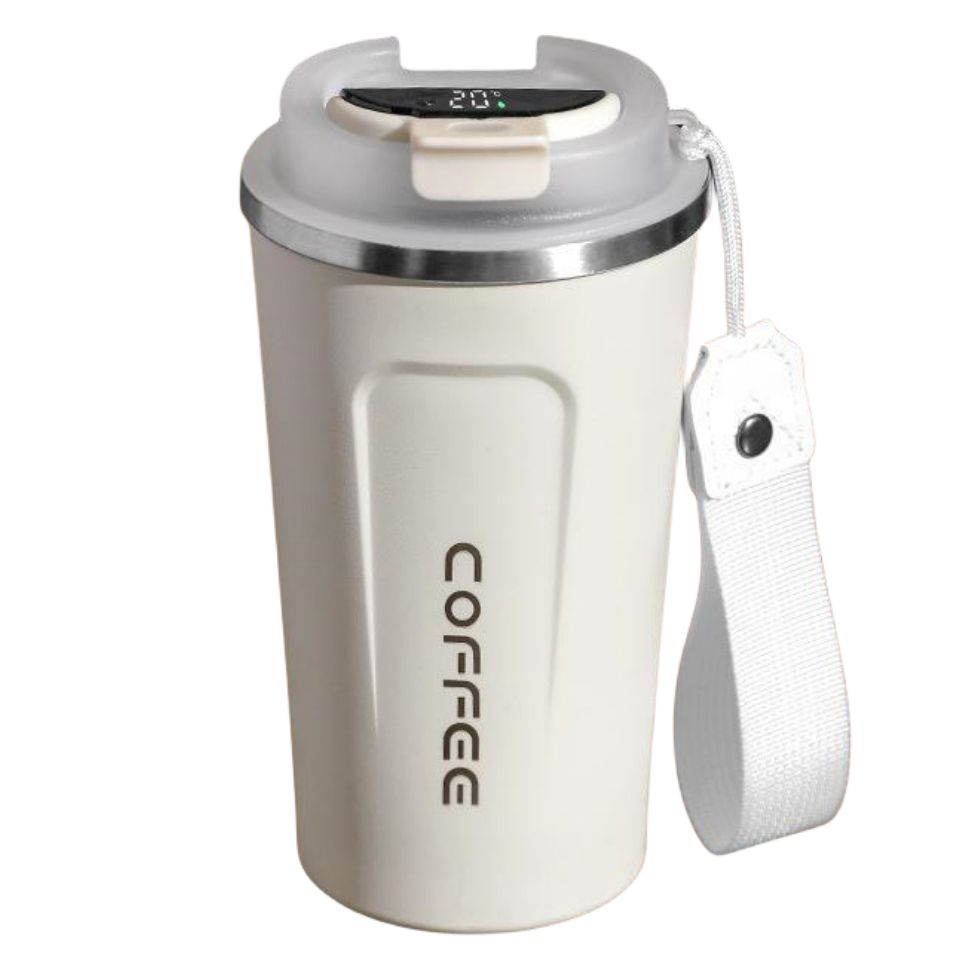 17 oz Stainless Steel Double-Wall Vacuum Coffee Mug w/ LED Display