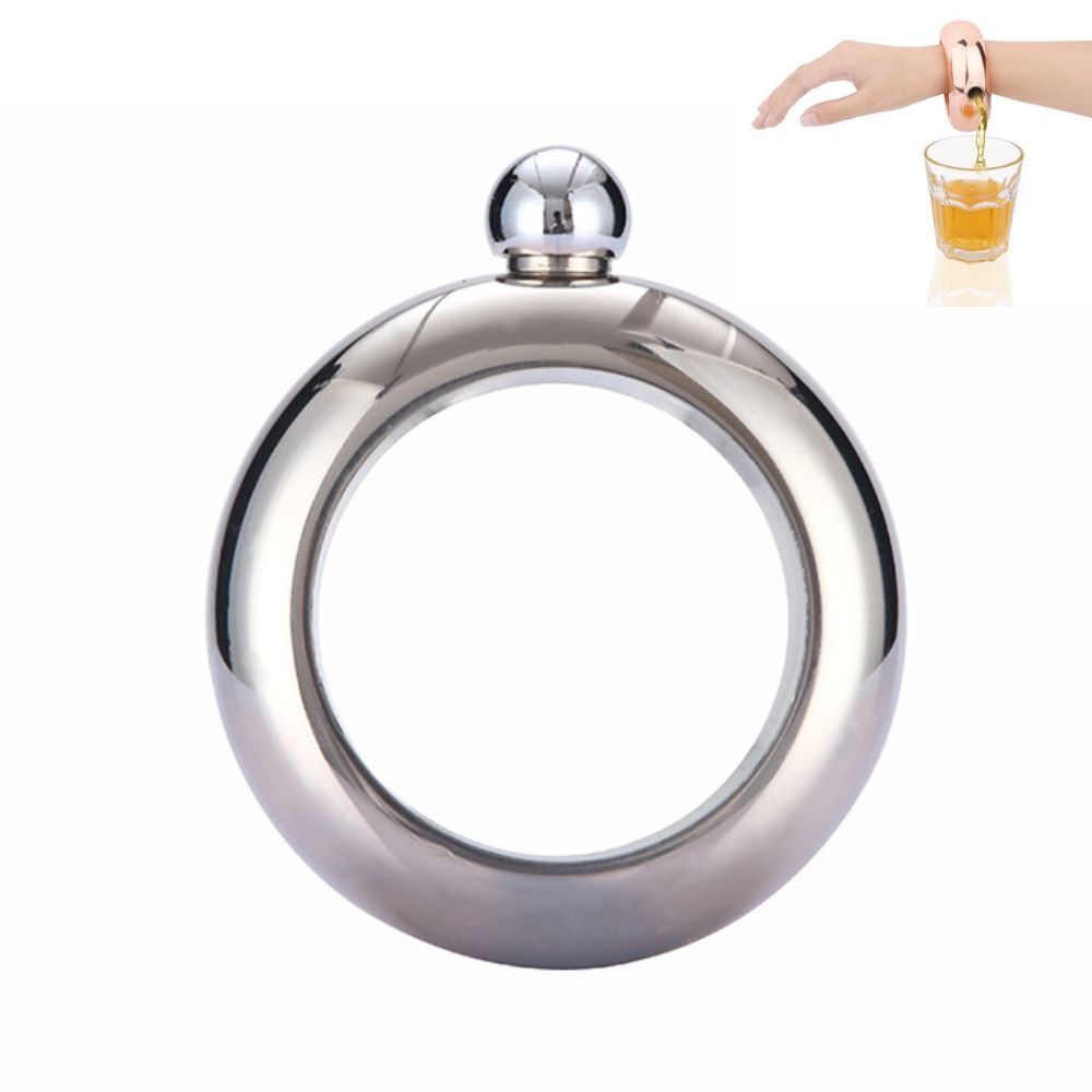 Custom 3.5 oz Stainless Steel Bracelet Bangle Flask