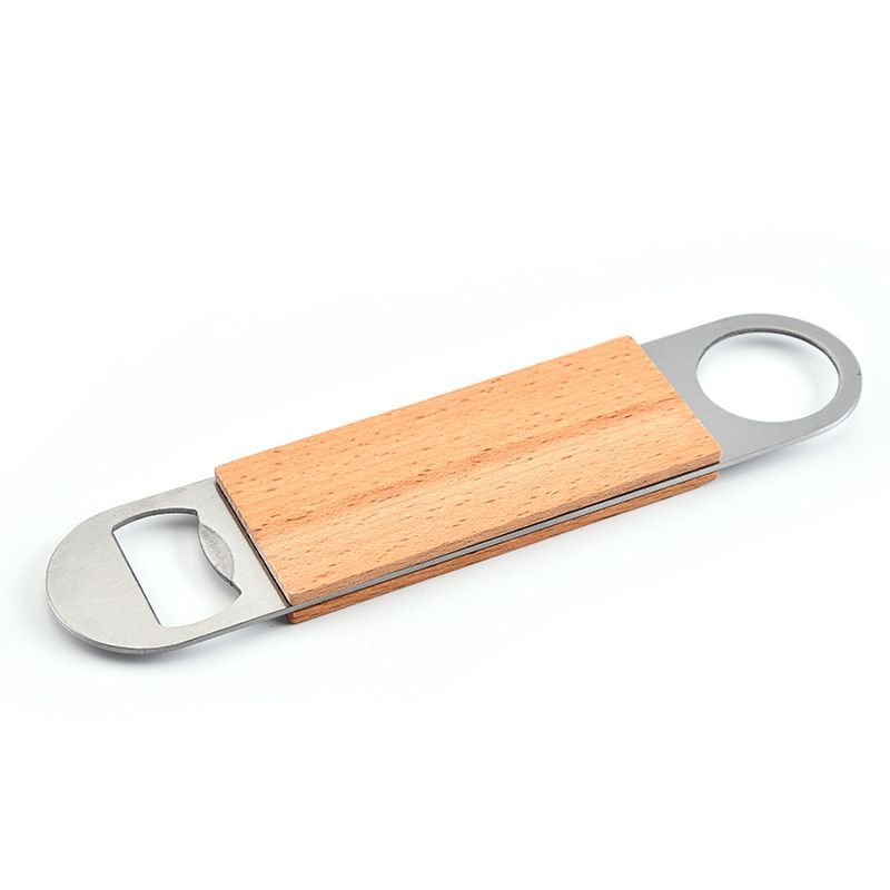 Custom Wooden Handle Stainless Steel Bottle Opener