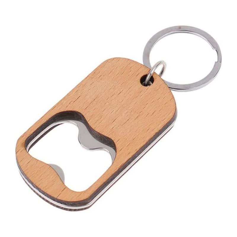 Custom Wooden Bottle Opener Keychain